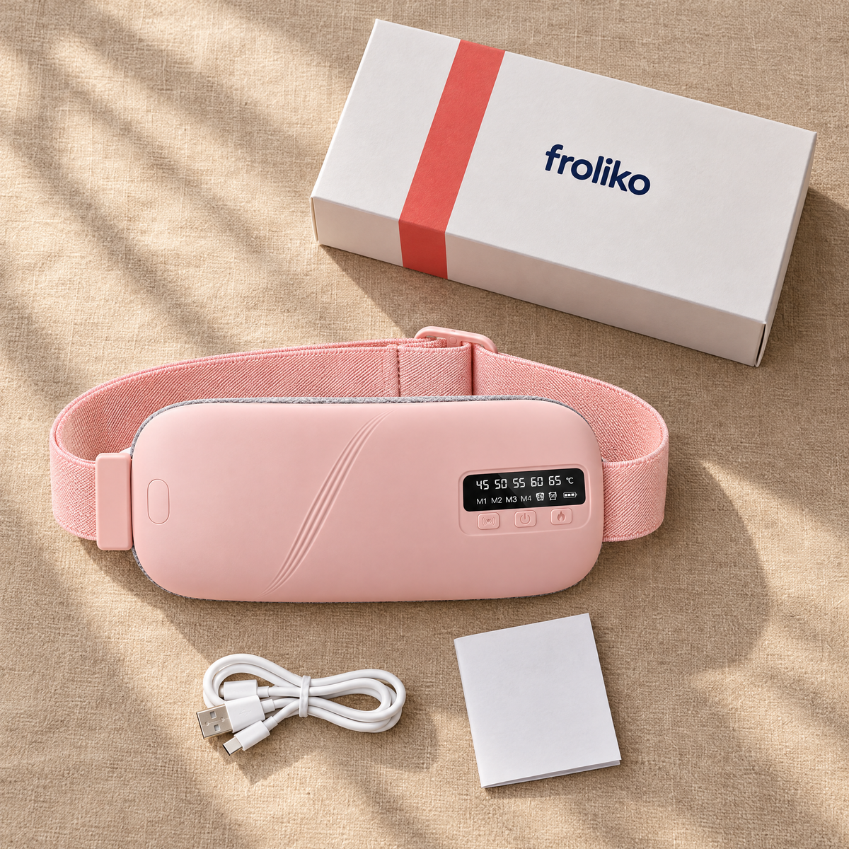 In the box: belt, USB charging cable and guide