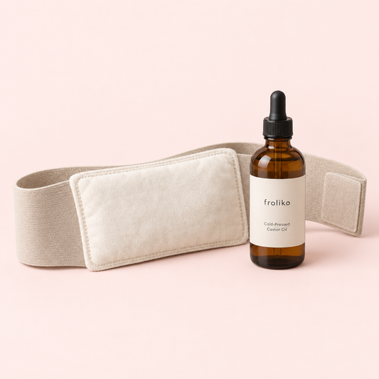 Froliko™ Seal-Back castor oil wrap and cold-pressed castor oil