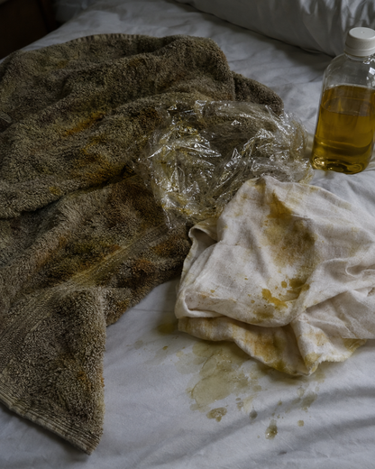 The old way: towels, cling film and oily sheets